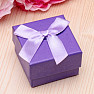 Papírová dárková krabička fialová na prsteny 5 x 5 cm