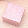 Papírová dárková krabička růžová vzorovaná na prsteny 5 x 5 cm