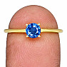Kyanit modry broušený prsten stříbro Ag 925 RBC306