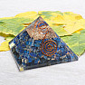 Orgonit pyramida s lapisem lazuli velká s krystalem křišťálu