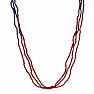 Lapis lazuli a červený onyx náhrdelník z broušených korálků