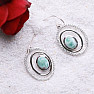 Larimar náušnice stříbro LD 09 Ag 925