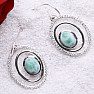 Larimar náušnice stříbro LD 09 Ag 925