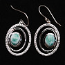 Larimar náušnice stříbro LD 09 Ag 925