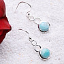 Larimar náušnice stříbro LD 10 Ag 925