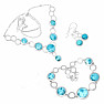 Larimar náušnice stříbro LD 10 Ag 925