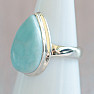 Larimar prsten stříbro Ag 925 LOT388
