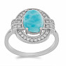 Larimar prsten stříbro  Ag 925 VR056014