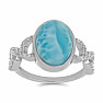 Larimar prsten stříbro  Ag 925 VR056016