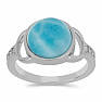 Larimar prsten stříbro  Ag 925 VR056017