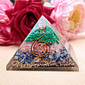 Orgonit pyramida s malachitem, růženínem a lapis lazuli