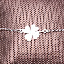 Náramek Čtyřlístek nerezová ocel barvy stříbra 21,5 cm