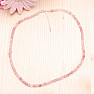 Křišťál jahodový broušený náhrdelník 3,5 mm