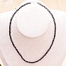 Spinel černý broušený náhrdelník 3,3 mm