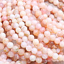 Opál růžový náramek extra AA kvalita broušené korálky
