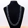 Dámský perlový náhrdelník černé perly 160 cm