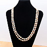 Dámský perlový náhrdelník broskvové perly 160 cm