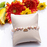 Třpytivý náramek z barevných perel a skleněných Aura korálků s lotosovým květem