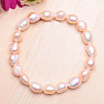 Dámský perlový náramek broskvové perly 10 mm