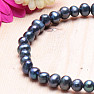 Dámský perlový náramek černé perly 5 mm