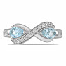 Prsten stříbrný s Blue Sky topazem a zirkony Ag 925 016796 BT