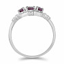 Prsten stříbrný s broušenými rubíny Ag 925 023319 RB