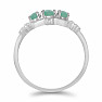 Prsten stříbrný s broušenými smaragdy Ag 925 023319 EM