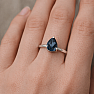 Stříbrný prsten s London topazem