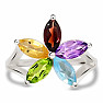 Multicolor prsten stříbro Ag 925 R5066MLT