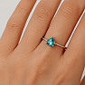 Stříbrný prsten s fluoritem BELGIAN TEAL RBC-326-BTF