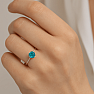 Stříbrný prsten s fluoritem BELGIAN TEAL RBC-328-BTF