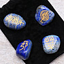 Reiki sada kamenů lapis lazuli se symboly Reiki