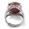 Jaspis červený prsten nastavitelná velikost