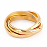 Dámský ocelový prsten Golden Trinity