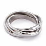 Dámský ocelový prsten Silver Trinity