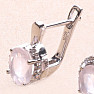 Náušnice stříbrné s broušenými růženíny a zirkony Ag 925 010645 RQ