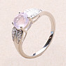 Prsten stříbrný s broušeným růženínem a zirkony Ag 925 026068 RQ
