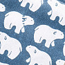 Sáček plátěný s ledními medvědy tmavě modrý 13x18 cm
