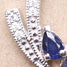 Přívěsek stříbrný s modrým safírem a zirkony Ag 925 020160 SAF