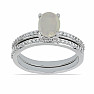 Sada stříbrných prstenů s etiopským opálem a zirkony Ag 925 046587 ETOP