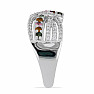 Prsten stříbrný s broušenými vícebarevnými turmalíny a zirkony Ag 925 048101 MT