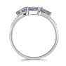 Prsten stříbrný s broušenými tanzanity a zirkony Ag 925 026347 TZ