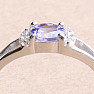 Prsten stříbrný s tanzanitem a zirkony Ag 925 015090 TZ
