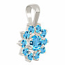 Topaz modrý přívěsek stříbro Ag 925 P1298BT