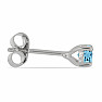 Náušnice stříbrné s broušenými Blue Sky topazyAg 925 040418 BT
