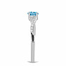 Prsten stříbrný s Blue Sky topazem a zirkony Ag 925 012722 BT