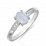 Prsten stříbrný s etiopským opálem a zirkony Ag 925 012812 ETOP