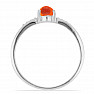 Prsten stříbrný s oranžovým opálem a zirkony Ag 925 012812 OROP
