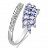 Prsten stříbrný s tanzanity Ag 925 014807 TZ