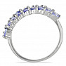 Prsten stříbrný s tanzanity Ag 925 014807 TZ